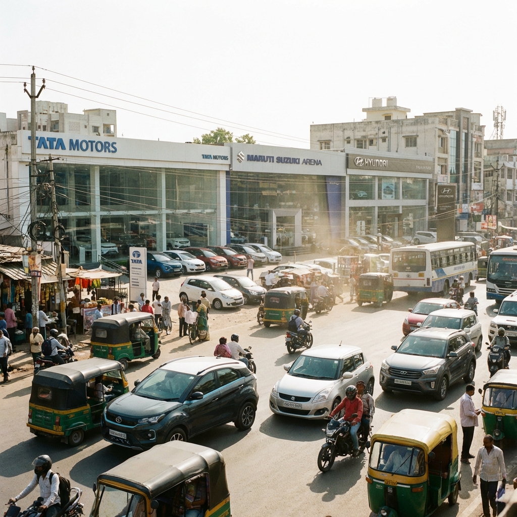 Traffic and Car Dealerships in Ayodhya